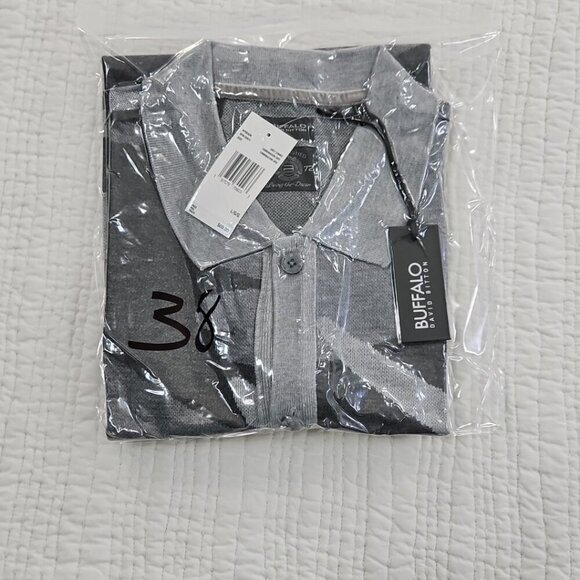 Buffalo by David Bitton Knit Button Up Shirt Men's Large NWT Grey Camo MSRP $70 - Picture 16 of 16